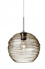  J-462702-SN - Besa Wave 10 Pendant For Multiport Canopy Satin Nickel Smoke 1x60W Medium Base