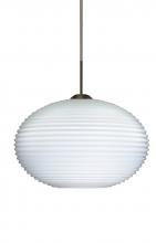  J-491307-BR - Besa Pendant For Multiport Canopy Pape 12 Bronze Opal Ribbed 1x75W Medium Base