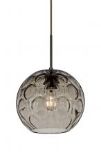  J-BOMYSM-BR - Besa Bombay Pendant For Multiport Canopy, Smoke, Bronze Finish, 1x60W Medium Base