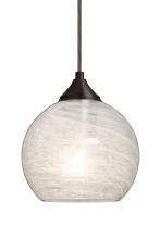  J-JILLYCL-BR - Besa, Jilly Cord Pendant For Multiport Canopy, Vapor Clear, Bronze Finish, 1x60W Medi