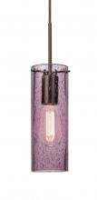  J-JUNI10PL-EDIL-BR - Besa, Juni 10 Pendant For Multiport Canopy, Plum Bubble, Bronze, 1x4W LED Filament