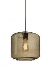  J-NILES10SM-EDIL-BR - Besa Niles 10 Pendant For Multiport Canopy, Smoke Bubble, Bronze Finish, 1x4W LED Fil