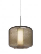  J-NILES10SO-SN - Besa Niles 10 Pendant For Multiport Canopy, Smoke Bubble/Opal, Satin Nickel Finish, 1