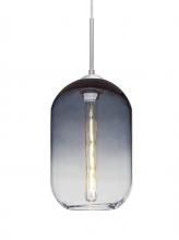  J-OMEGA12ST-EDIL-SN - Besa, Omega 12 Cord Pendant For Multiport Canopies, Steel/Clear, Satin Nickel Finish,