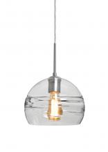  J-SPIR8CL-EDIL-SN - Besa Spirit 8 Pendant For Multiport Canopy, Clear, Satin Nickel Finish, 1x8W LED Fila