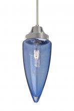  J-SULUBL-SN - Besa, Sulu Cord Pendant For Multiport Canopy, Blue Bubble, Satin Nickel Finish, 1x60W