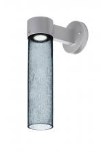  JUNI16BL-WALL-LED-SL - Besa, Juni 16 Outdoor Sconce, Blue Bubble, Silver Finish, 1x4W LED