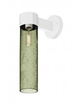  JUNI16MS-WALL-WH - Besa, Juni 16 Outdoor Sconce, Moss Bubble, White Finish, 1x60W Medium Base