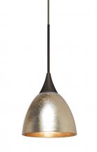  RXP-1758GF-LED-BR - Besa Divi Pendant, Gold Foil, Bronze, 1x9W LED