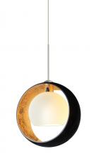  RXP-4293GF-SN - Besa Pendant Pogo Satin Nickel Black/Inner Gold 1x35W Halogen