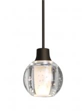  RXP-BOCA3BB-BR - Besa, Boca 3 Cord Pendant, Clear Bubble, Bronze Finish, 1x35W Halogen