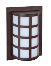  SCALA13-SW-BR - Besa Outdoor Scala 13 Bronze Satin White 1x60W A19