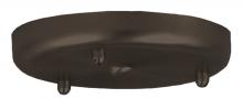  T23X-BR-277 - Besa 3-Light Round 12V Multiport Canopy, Bronze, 277V Input