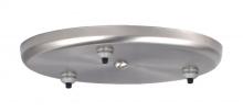  T23XL-LED-SN - Besa 3-Light Large Round 12V LED Multiport Canopy, Satin Nickel