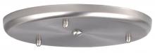  T33XL-SN - Besa 3-Light Large Round 120V Multiport Canopy, Satin Nickel