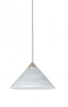 Besa Lighting X-117652-LED-SN - Besa Pendant For Multiport Canopy Kona Satin Nickel Marble 1x5W LED