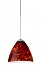  X-177941-LED-SN - Besa Pendant For Multport Canopy Mia Satin Nickel Garnet 1x5W LED