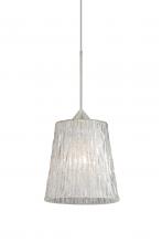  X-5125GL-LED-SN - Besa Pendant For Multiport Canopy Nico 4 Satin Nickel Stone Glitter 1x5W LED