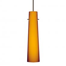  X-567480-BR-277 - Besa Camino Pendant for Multiport Canopy Bronze Amber Matte 1x50W Halogen, 277V