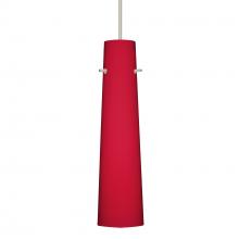  X-5674RM-LED-SN-L - Besa Camino Pendant for Multiport Canopy Satin Nickel Ruby Matte 1x50W Halogen, 15Ft. Cord