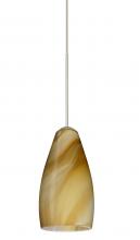  X-7198HN-SN - Besa Pendant For Multiport Canopy Karli Satin Nickel Honey 1x50W Halogen