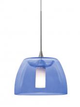  X-SPURBL-LED-SN - Besa Spur Cord Pendant For Multiport Canopy, Blue, Satin Nickel Finish, 1x3W LED