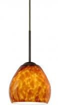  B-412218-BR - Besa Bolla Pendant For Multiport Canopy Bronze Amber Cloud 1x50W Candelabra