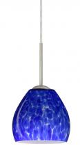  B-412286-LED-SN - Besa Bolla LED Pendant For Multiport Canopy Blue Cloud Satin Nickel 1x9W LED