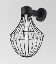  SULTANA-F-WALL-EDIL-BK - Besa, Sultana Flare Wall Sconce, Black Finish, 1x4W LED Filament