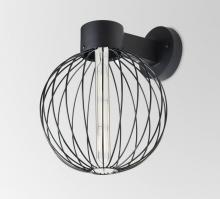  SULTANA-G-WALL-BK - Besa, Sultana Globe Wall Sconce, Black Finish, 1x60W T8