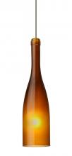  1XP-1685AF-BR - Besa Pendant Botella 12 Bronze Amber Frost 1x35W Halogen