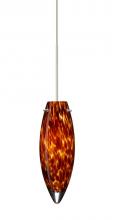  RXP-409618-SN - Besa Pendant Juliette Satin Nickel Amber Cloud 1x35W Halogen