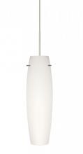  XP-412107-SN - Besa Tu Tu Pendant, Opal Matte, Satin Nickel, 1x50W Halogen