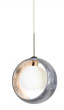  1XP-4293SS-BR - Besa Pendant Pogo Bronze Silver/Inner Silver 1x35W Halogen