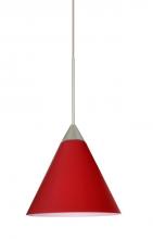  RXP-5121RM-SN - Besa Pendant Kani Satin Nickel Ruby Matte 1x50W Halogen