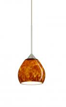  RXP-560518-SN - Besa Pendant Tay Tay Satin Nickel Amber Cloud 1x50W Halogen