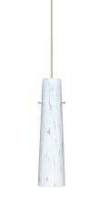  1XT-567419-LED-SN - Besa Camino Pendant Satin Nickel Carrera 1x50W Halogen