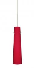  1XC-5674RM-SN - Besa Camino Pendant Satin Nickel Ruby Matte 1x50W Halogen