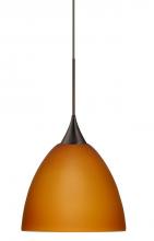  1XP-757080-BR - Besa Pendant Sasha Bronze Amber Matte 1x50W GY6.35