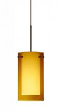  1XP-G44007-BR - Besa Pendant Pahu 4 Bronze Transparent Armagnac/Opal 1x35W Halogen