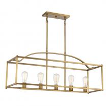  1-190-5-322 - Palladian 5-Light Linear Chandelier in Warm Brass