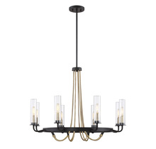  1-8070-8-51 - Kearney 8-Light Chandelier in Vintage Black with Warm Brass