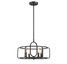  6-1182-4-13 - Santina 4-Light Convertible Semi-Flush or Pendant in English Bronze