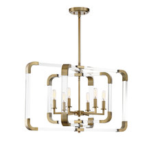  7-1660-6-322 - Rotterdam 6-Light Pendant in Warm Brass