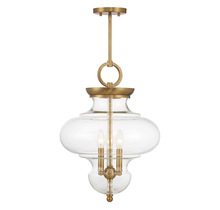  7-5801-3-322 - Bergdorf 3-Light Pendant in Warm Brass