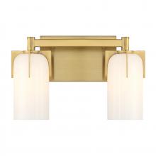  8-4128-2-322 - Caldwell 2-Light Bathroom Vanity Light in Warm Brass