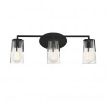  8-7045-3-BK - Sacremento 3-Light Bathroom Vanity Light in Black