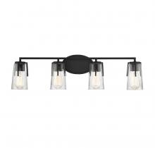  8-7045-4-BK - Sacremento 4-Light Bathroom Vanity Light in Black