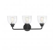  8-7205-3-BK - Vale 3-Light Bathroom Vanity Light in Black