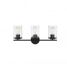  8-8020-3-BK - Marshall 3-Light Bathroom Vanity Light in  Matte Black